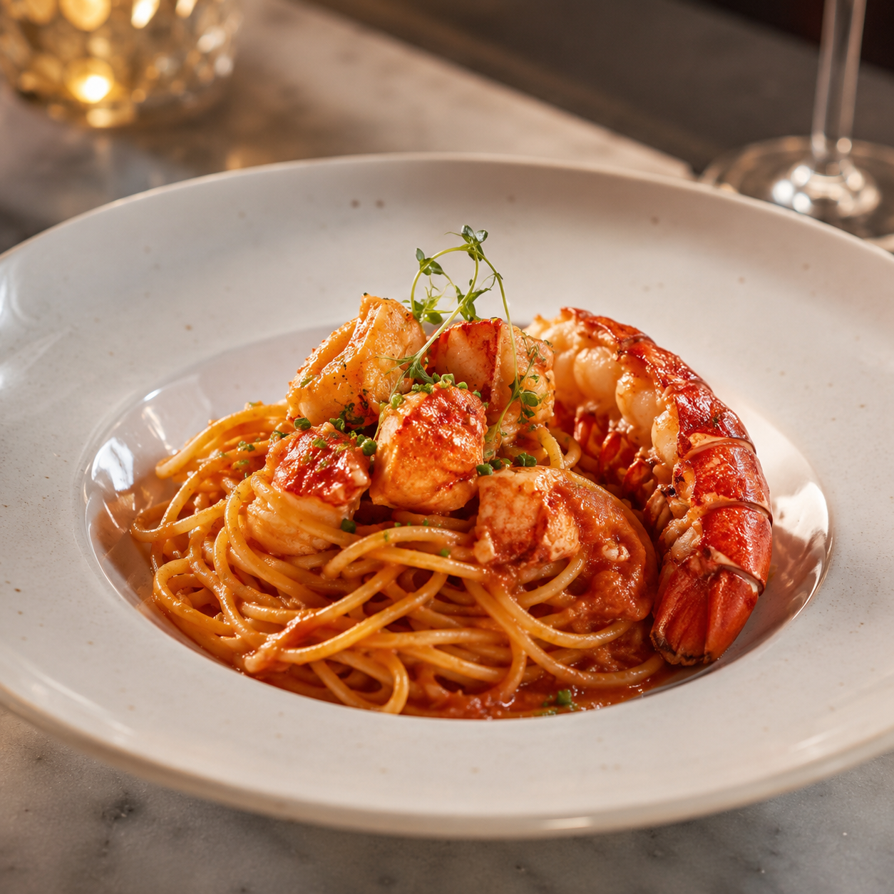 Lobster spaghetti at IL Nido Sherman Oaks